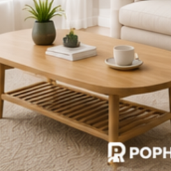 Scandinavian Wooden Coffee Table